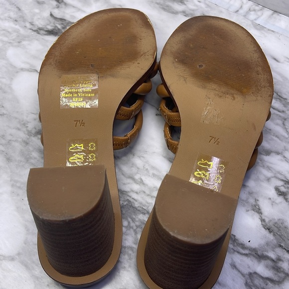 Women’s Madewell Addie High Heeled  Mule Desert Camel Leather Size 7.5 - Picture 12 of 16